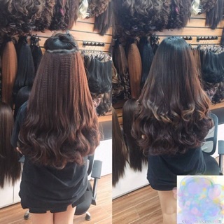 Tóc giả kẹp 😍 freeship😍phím xoăn đuôi 55cm cao cấp