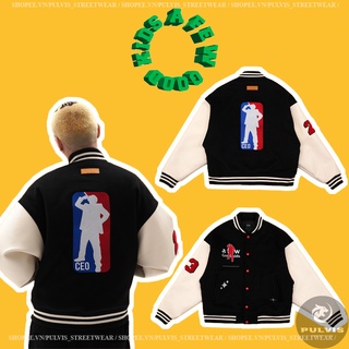 [Mirror Quality] - Áo Varsity Jacket DONCARE CEO JACKET - Navy, Áo khoác bomber DONCARE Varsity