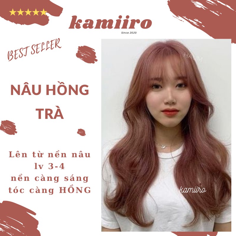 Thuốc nhuộm tóc màu NÂU HỒNG TRÀ KAMIIRO CHUẨN SALON