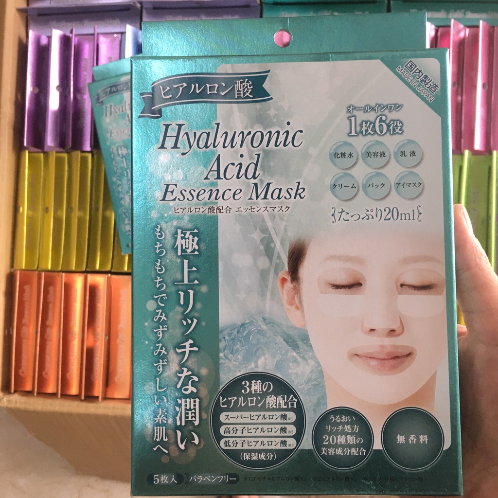 Mặt Nạ Dưỡng Da Chứa Tinh Chất Hyaluronic Acid Essence Mask Nhật Bản ( Hộp 5 miếng )