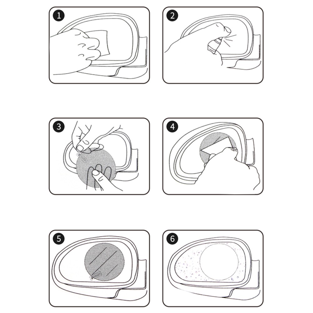 Set 2 miếng dán chống đọng sương tiện lợi dành cho kính chiếu hậu xe ô tô