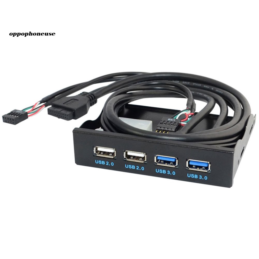 Bảng ổ cắm phía trước ổ đĩa mềm 3.5inch USB 3.0 2.0 19/9 chấu 4-hub