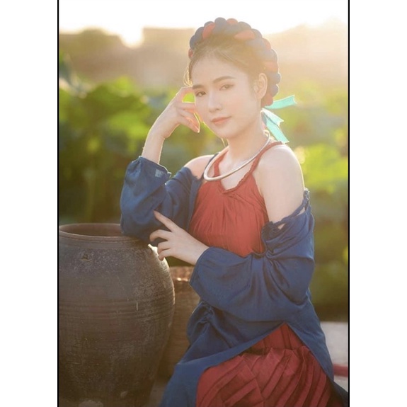 Set tứ thân cách điệu kèm mấn