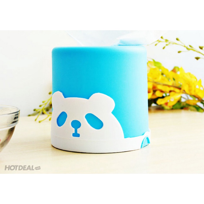 Hộp Đựng Khăn Giấy Mini Họa Tiết Gấu Panda Ngộ Ngĩnh