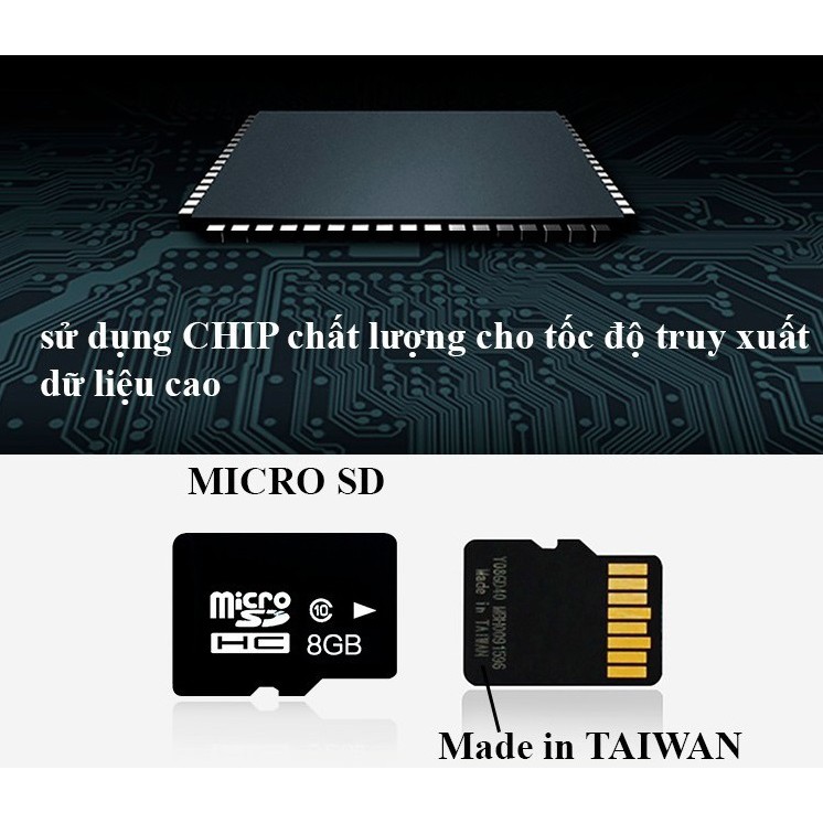 Thẻ nhớ 8GB MicroSD Calss 10 Tốc độ truyền tải dữ liệu tối đa cực nhanh 75 MB/sec