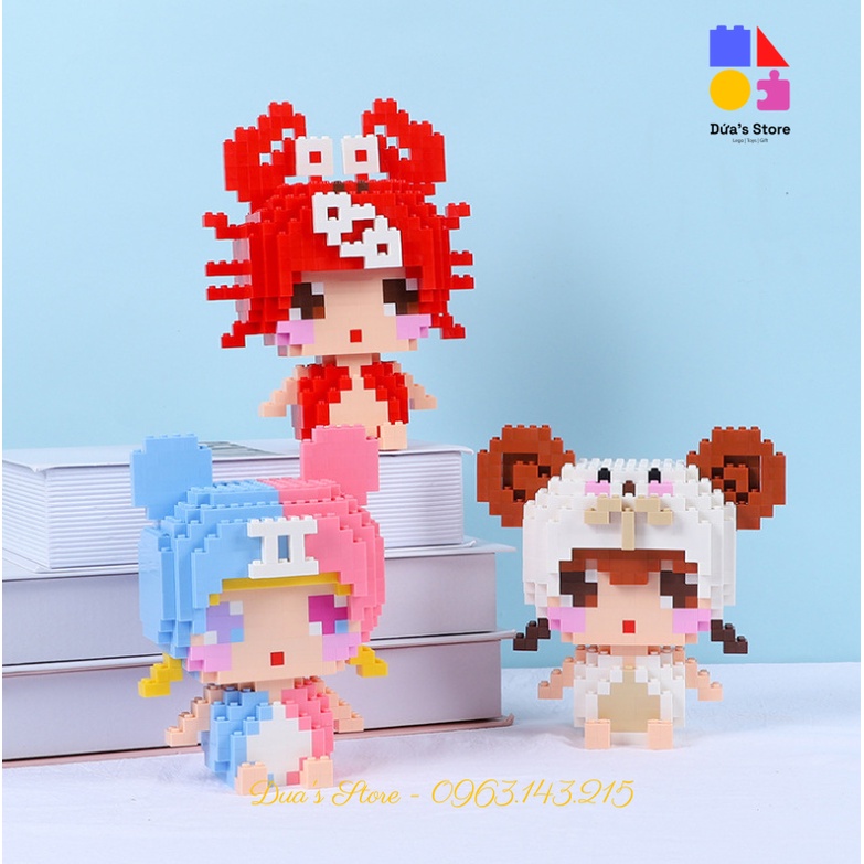 Bộ đồ chơi lắp ráp 12 CUNG HOÀNG ĐẠO xếp hình lắp ráp lắp ghép trang trí Decor