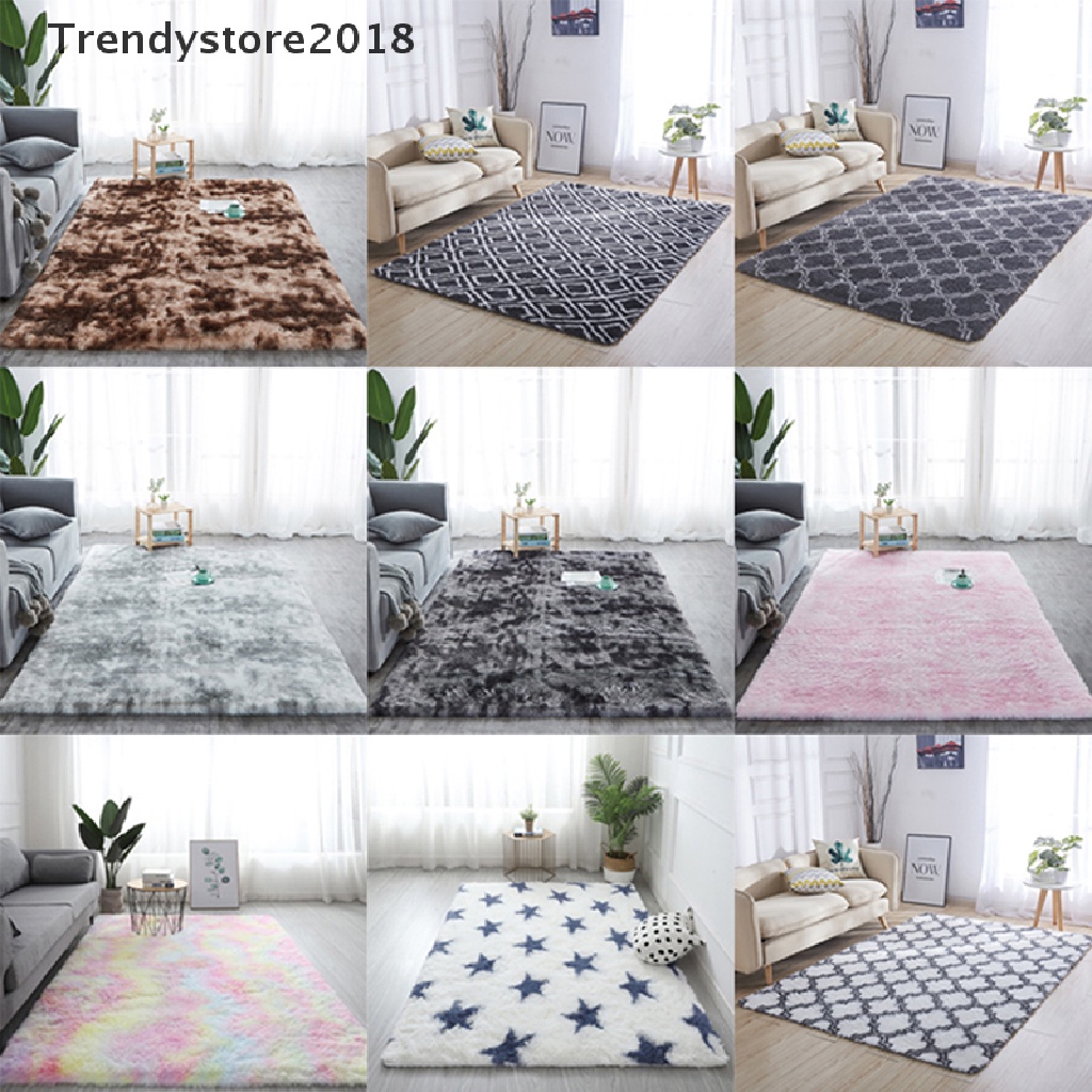 Thảm Lông Trải Sàn Nhuộm Màu Trang Trí Nội Thất 2018