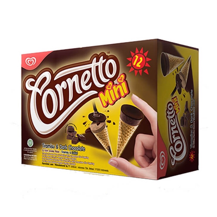 Kem ốc quế Mini Cornetto hộp 12 chiếc