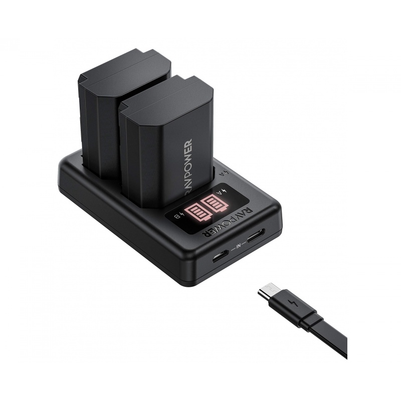 Bộ pin sạc máy ảnh NP-FZ100 Ravpower RP-BC018 cho SONY A9, A7III, A7RIII...