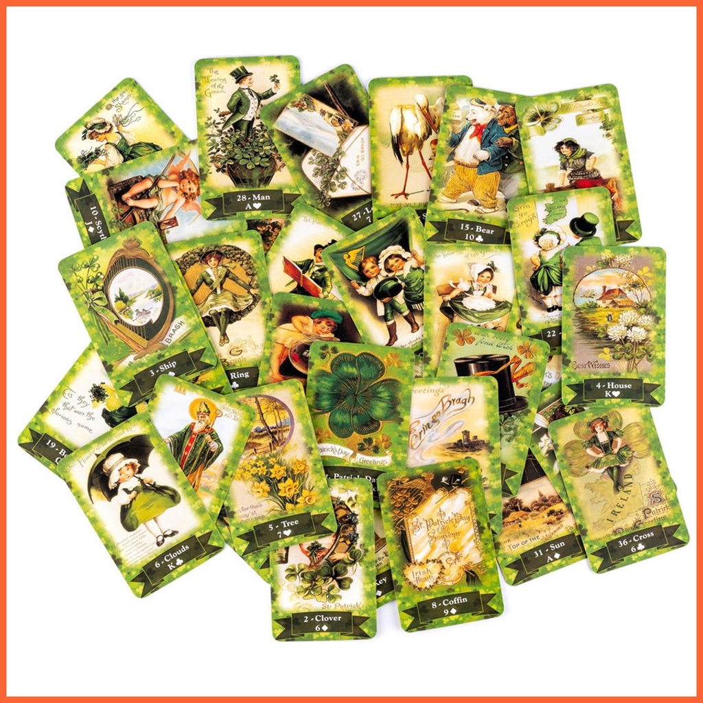 Bộ Bài Tarot Huyền Bí Phiên Bản Tiếng Anh St Patrick Day Lenormand