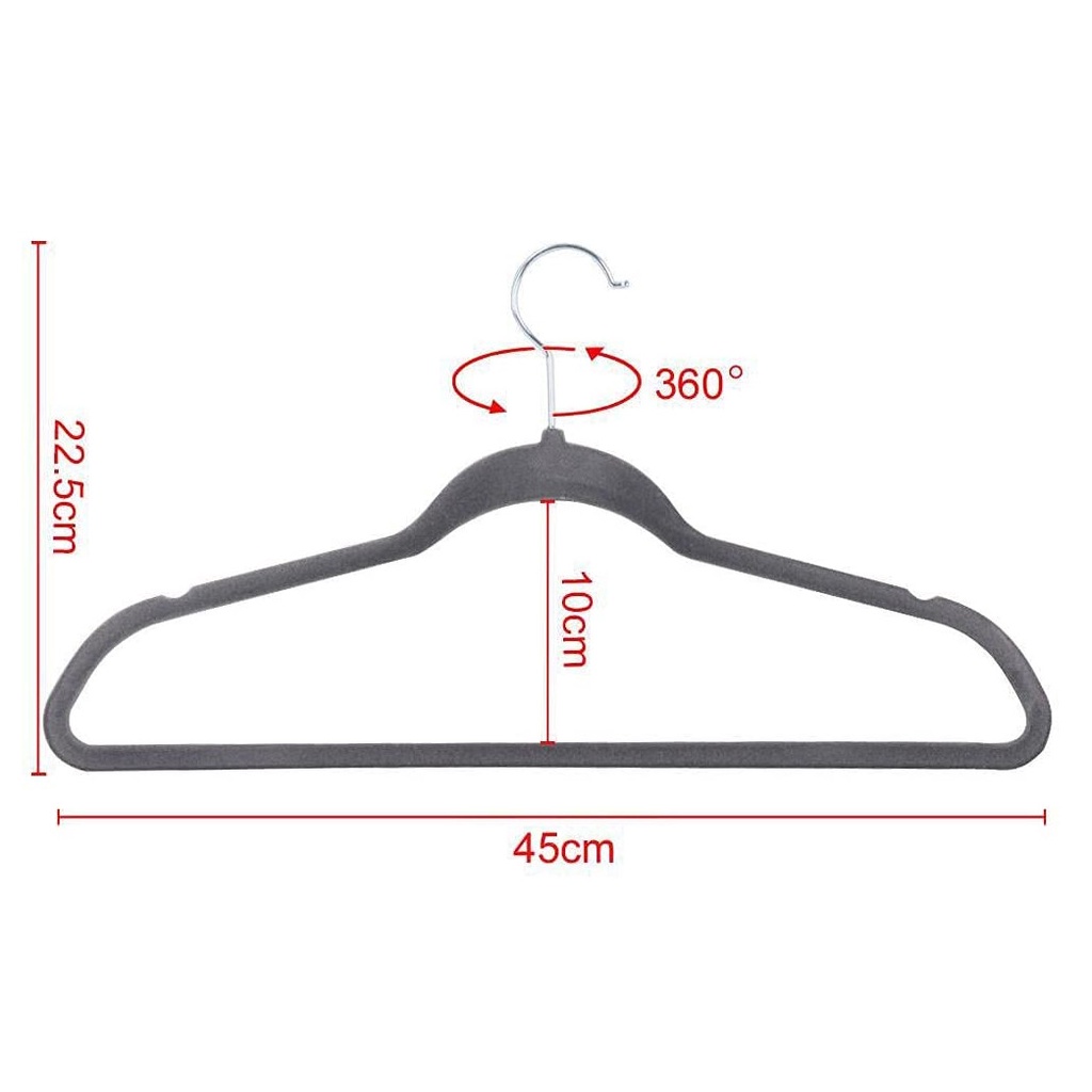 Bộ 50 móc quần áo VELVET HANGERS - Home and Garden