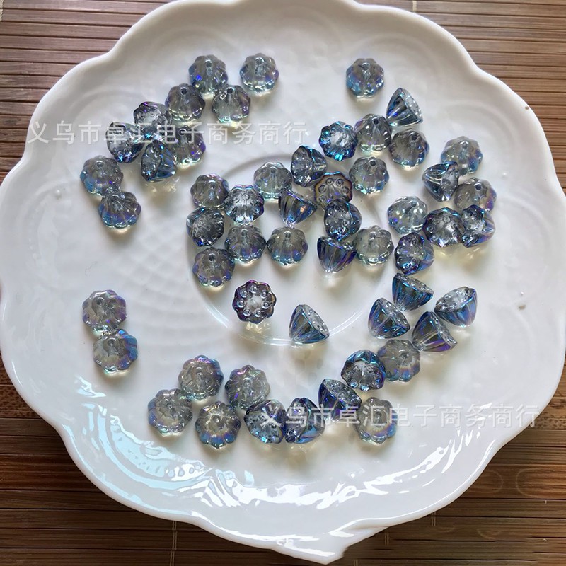 [Nguyên liệu làm trâm] 1 nhụy hoa sen thủy tinh 11mm