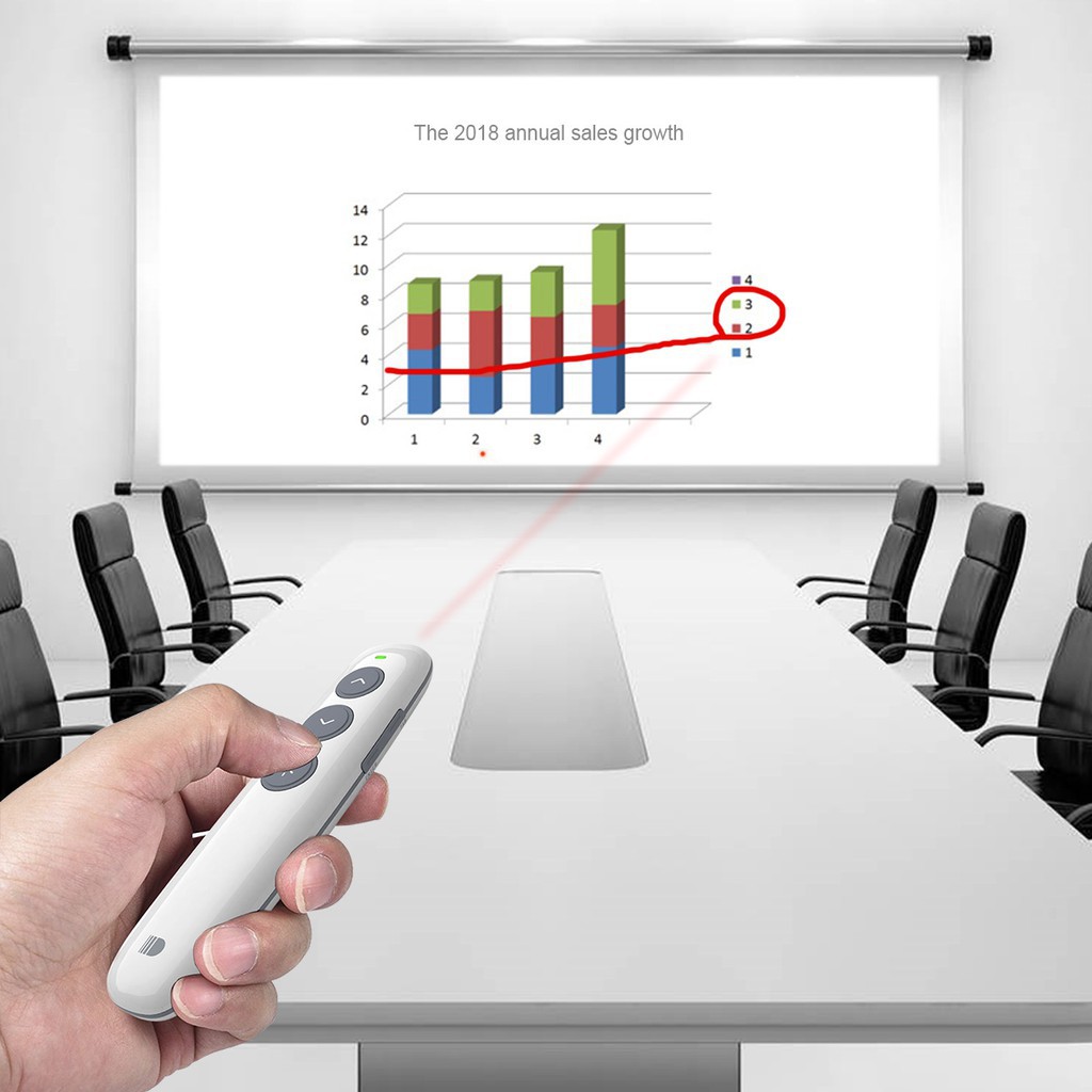 Điều Khiển Trinh Chiếu Powerpoint Doosl Wireless Presenter 2.4G PPT Pointer