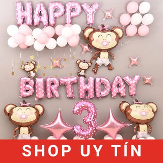 SET TRANG TRÍ SINH NHẬT TUỔI KHỈ, BÓNG SINH NHẬT HÌNH KHỈ GIÁ RẺ, SINH NHẬT CHO BÉ TRAI, BÉ GÁI-SINH NHẬT 3 TUỔI, GIÁ SỈ
