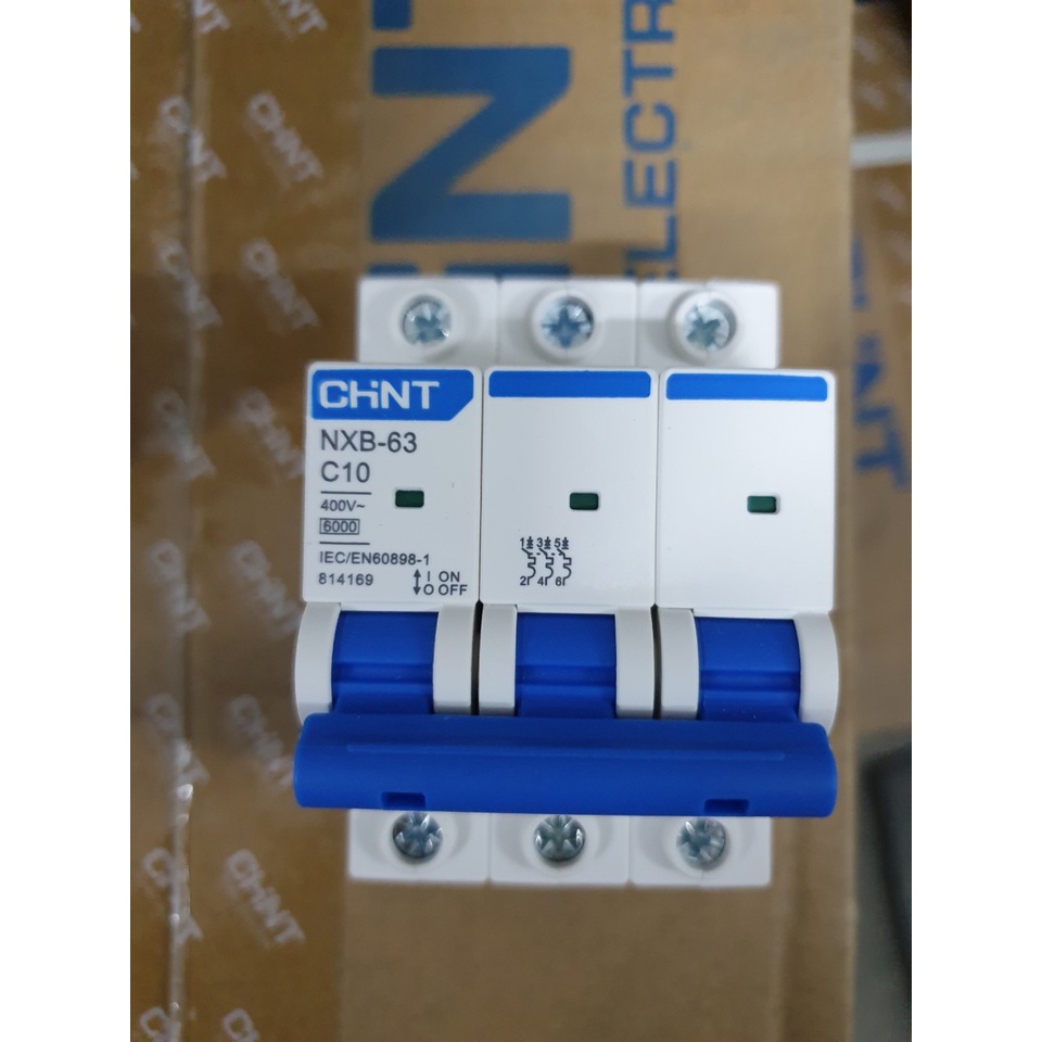Áp tô mát cài Chint NXB 3P 6A,10A,16A, 20A,25A, 32A, 40A, 50A, 63A, 80A, 100A,125A