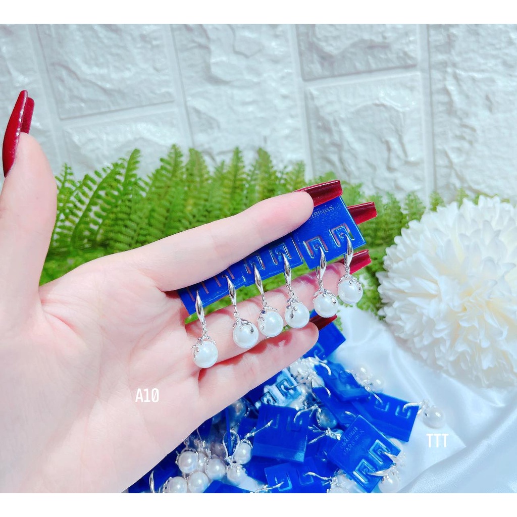 Bông tai - Bông tai nữ bạc ta - Trai nặng hàng đẹp - phụ kiện thời trang