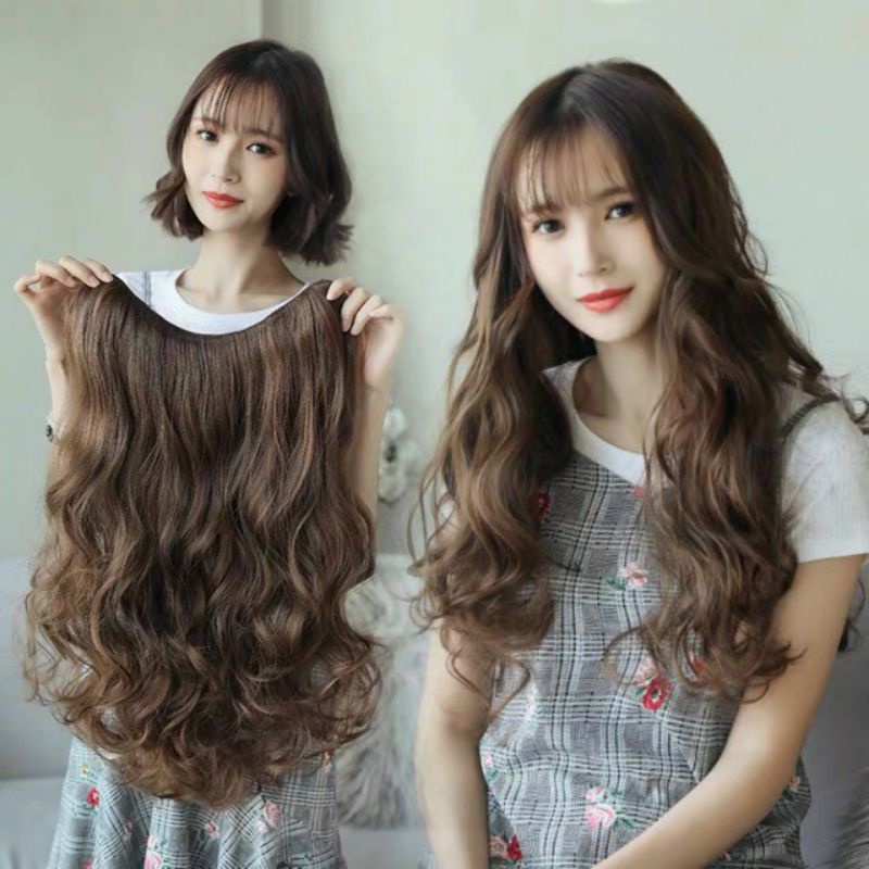 tóc giả nữ kẹp phím 45cm