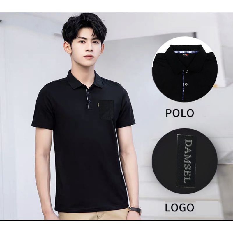 Áo Thun Polo Hiệu Damsel Tay Ngắn Thời Trang Mùa Hè Cho Nam