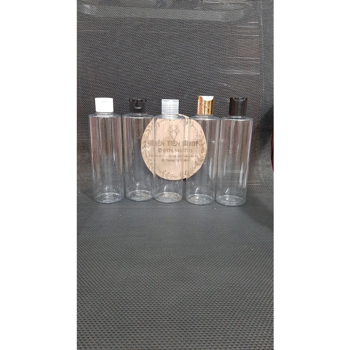 Chai nhựa trong vai vuông 250ml nắp bật, nắp press