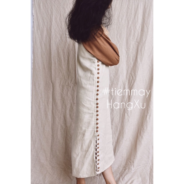 Đầm linen suông