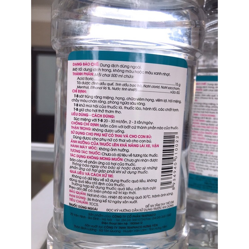 Nước súc miệng Tb 500ml