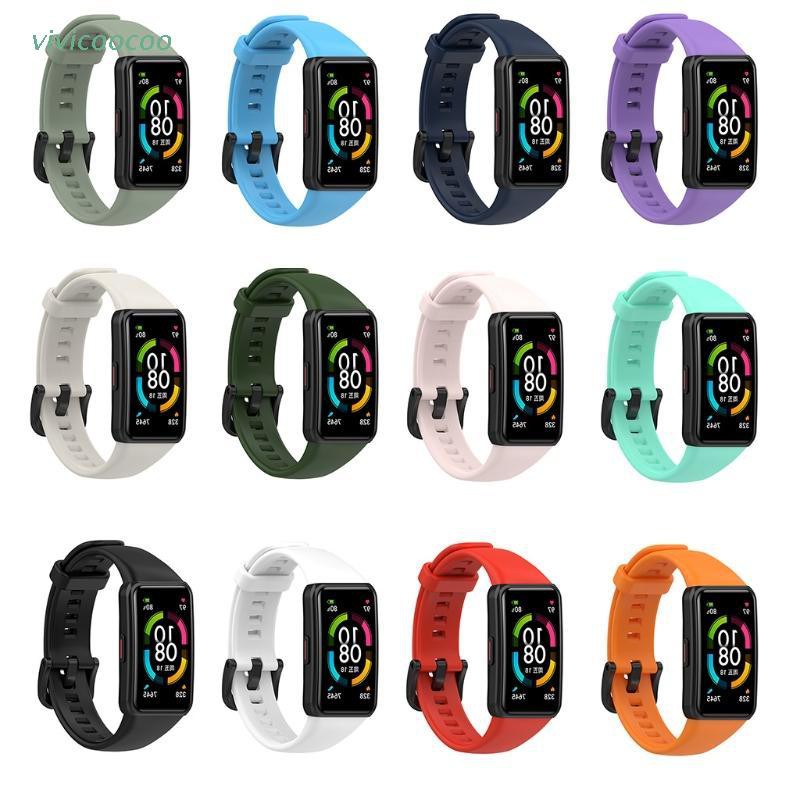 Dây Đeo Silicon Thay Thế Tiện Dụng Cho Đồng Hồ Thông Minh Honor Band 6