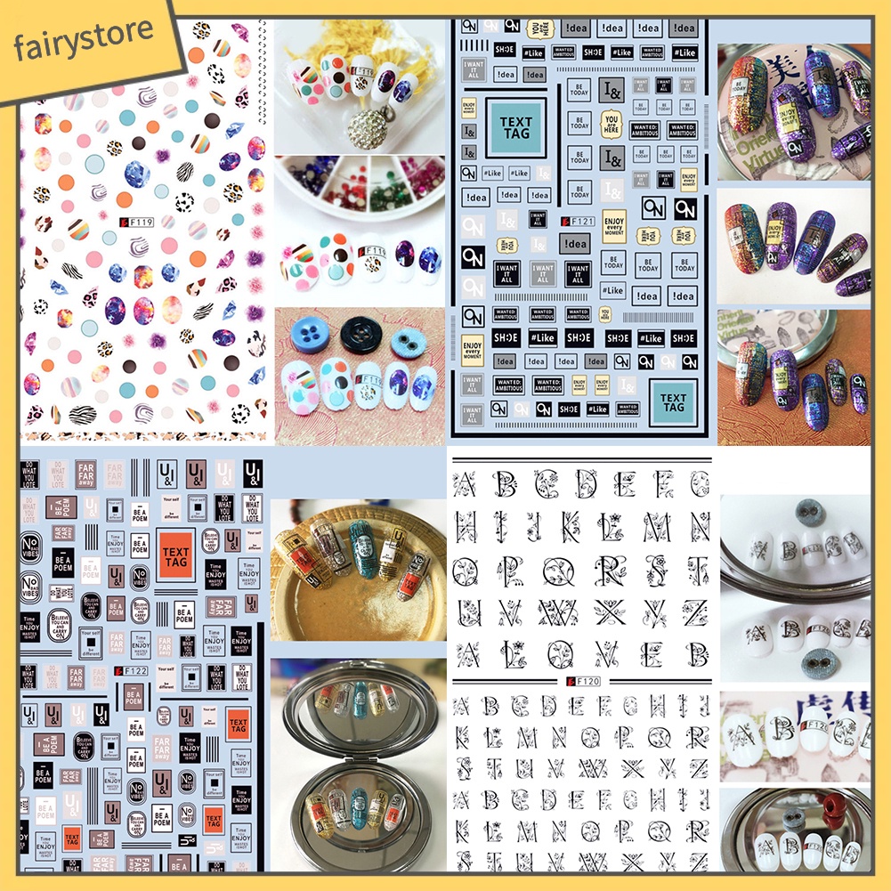 Tờ Miếng dán trang trí móng tay xinh xắn