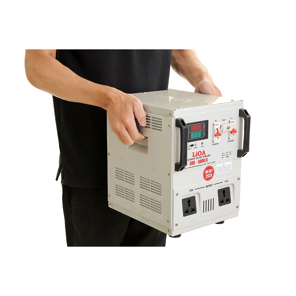 FREE SHIP ỔN ÁP LIOA 5KVA DRI-5000II DẢI 90V-250V- Hàng Chính hãng