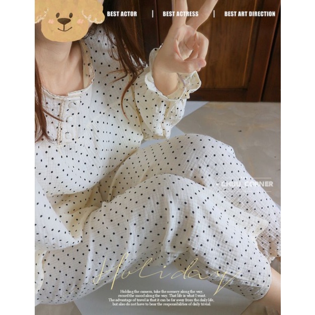 Bộ ngủ / mặc nhà pyjama dài ulzzang order