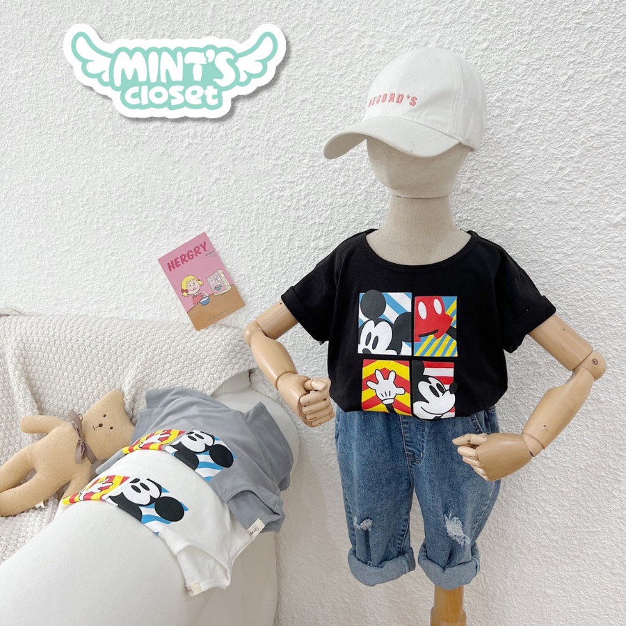 Áo thun cộc tay mickey bé trai 2 3 4 5 6 tuổi MINTSCLOSET Mint's Closet - AR8405