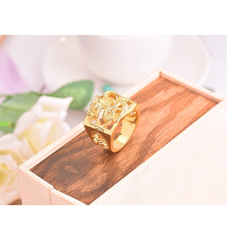 Nhẫn Đeo Tay Kim Loại Hình Rồng Cá Tính Cho Nam