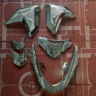 BỘ 6 món ốp mạ crom xe Future 2018 đến 2020 (ốp cảng, ốp hông, gác chân sau, mão, mỏ & đuôi dè inox)