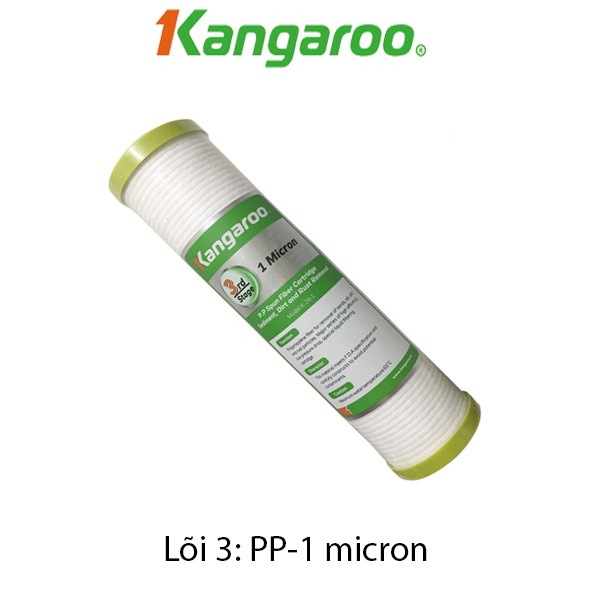 Bộ 3 Lõi lọc thô, Lõi lọc nước Kangaroo số 1 2 3 chính hãng, dùng cho máy lọc nước RO