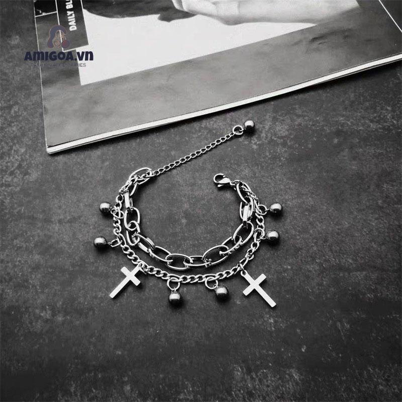 Vòng Đeo Tay Nhiều Lớp Bằng Kim Loại Thời Trang Cổ Điển Dành Cho Nữ