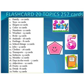Flashcard 10-22 chủ đề ép plastic siêu rẻ