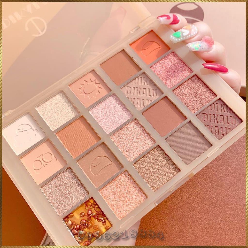 Bảng phấn mắt hạt dẻ 20 ô màu lì nhũ lâu trôi DIKALU trang điểm mắt DHD2 | BigBuy360 - bigbuy360.vn