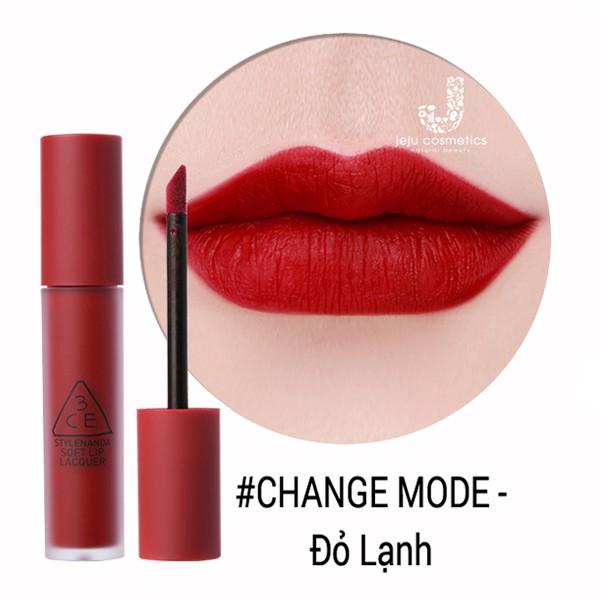 [3CE] Son Kem 3CE Soft Lip Lacquer #đỏ hồng perk up