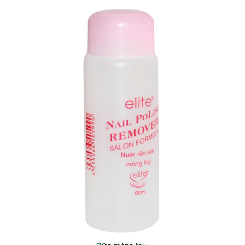 NƯỚC CHÙI SƠN MÓNG ELITE 60ml CHAI HỒNG