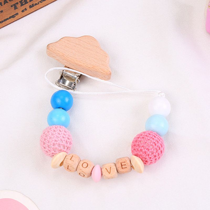 Bộ 3 Món Vòng Đeo Tay / Núm Vú Giả / Kẹp Núm Vú Giả Gặm Nướu Cho