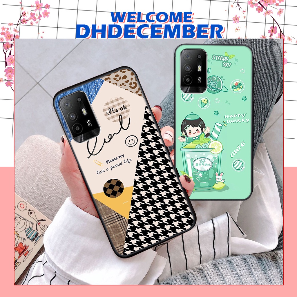 Ốp lưng Oppo A94 5G in hình nice ,good luck happy ốp xinh viền dẻo đẹp chất