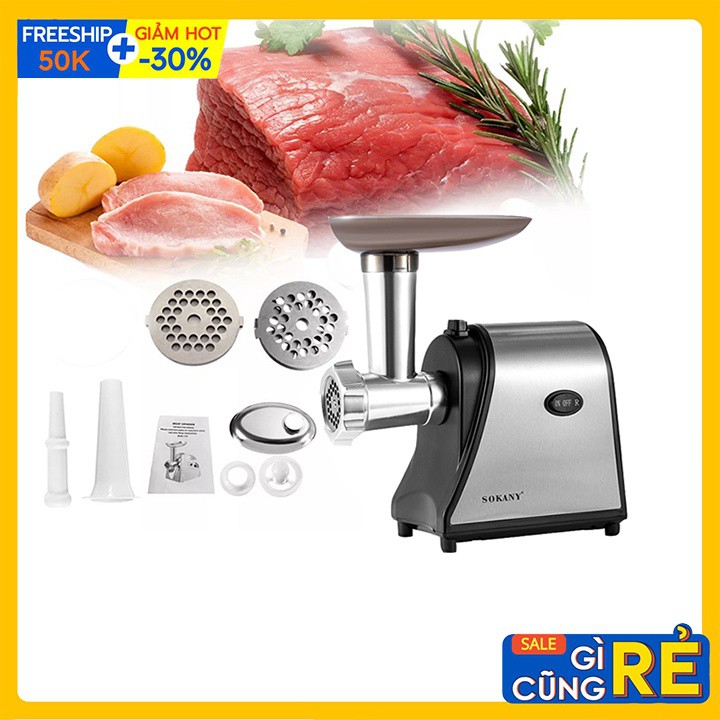 Máy Đùn Thịt Cá, Máy Xay Thit Đa Năng SOKANY 093 1500W