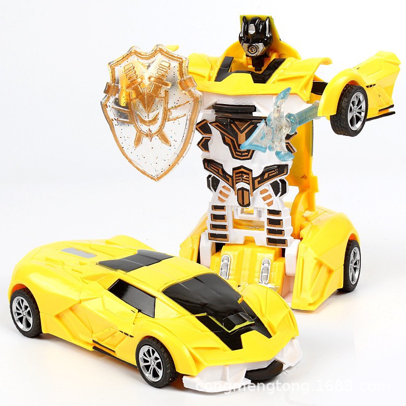 Ô tô biến hình thành robot rô bốt bé trai giá rẻ , đồ chơi trẻ em không điều khiển pin cho bé từ 2 đến 10 tuổi  E94