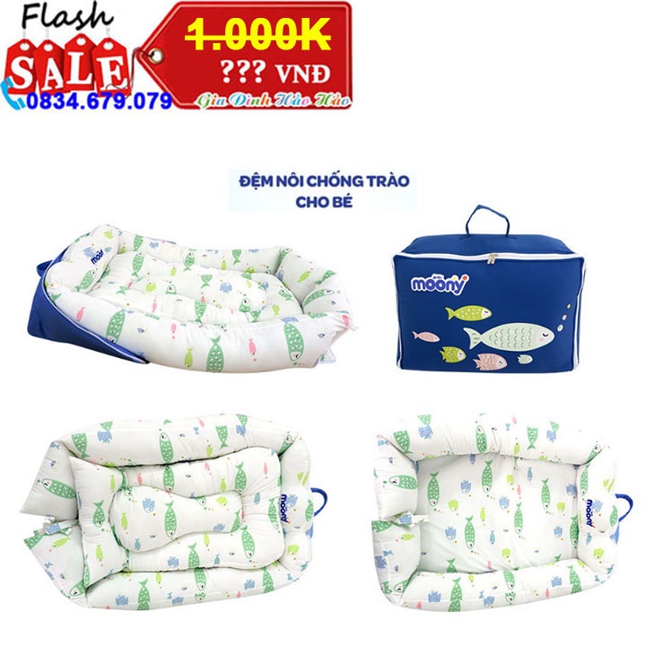 Đệm Nôi Chống Trào Cho Bé Moony