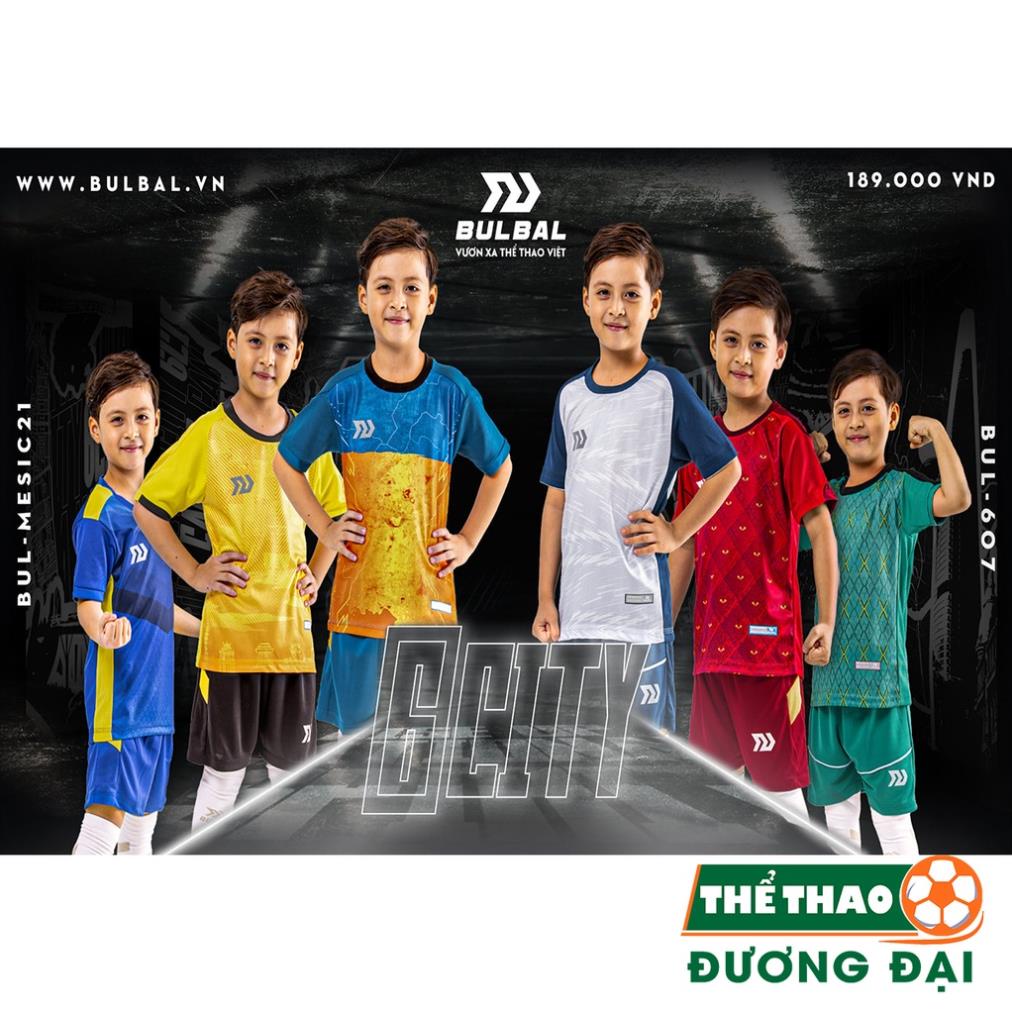 Quần Áo Bóng Đá TRẺ EM Bulbal 6 City Phiên Bản Đặc Biệt - Vải Mè Công Nghệ Dệt 3D - Thoáng Khí, Thấm Hút Mồ Hôi *