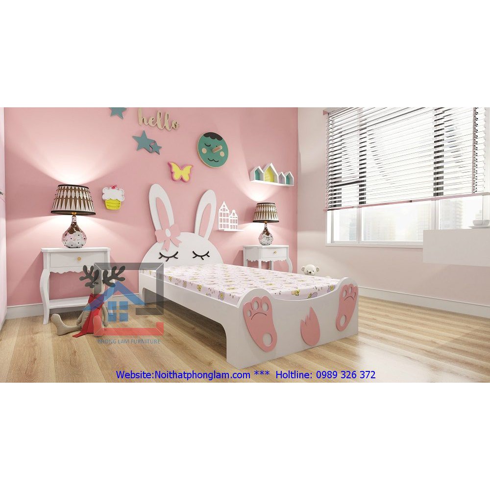 Giường cho bé gái hình con thỏ