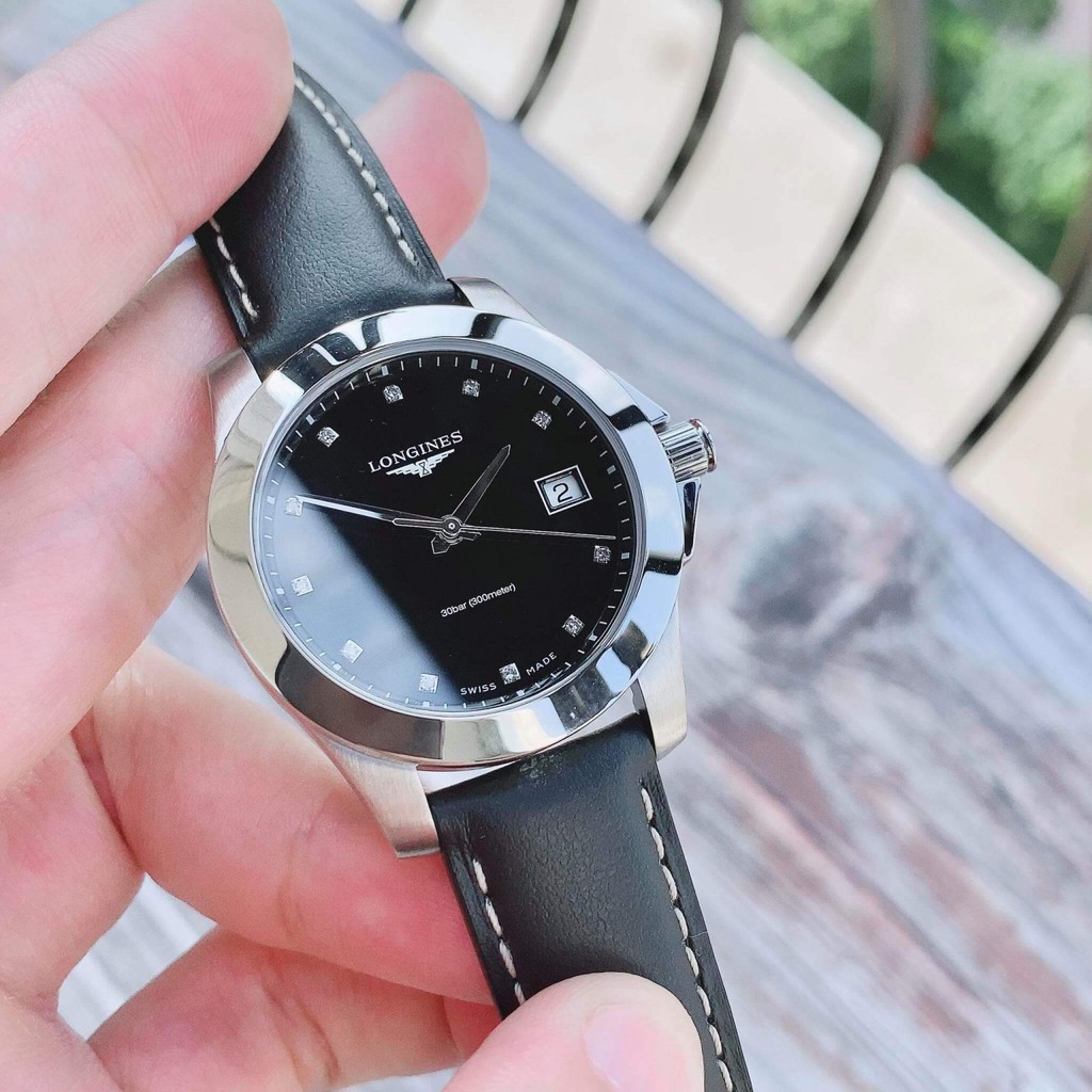 Đồng hồ Nữ Lon.gin.es Conquest Dial Black Diamond for Ladies L33774573, 34mm