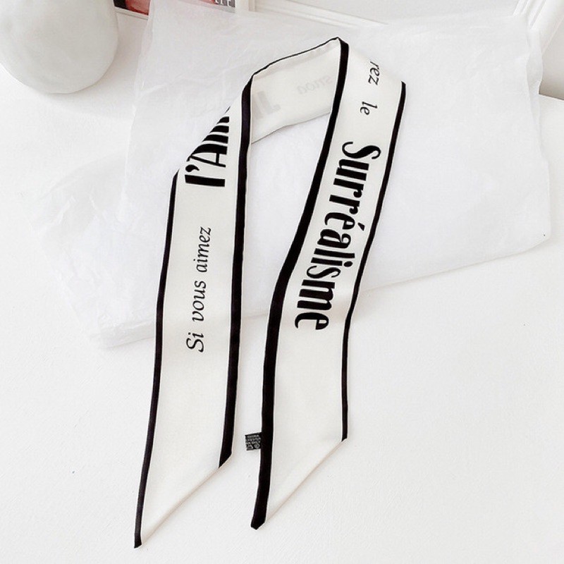 Khăn quấn túi xách dễ thương in chữ