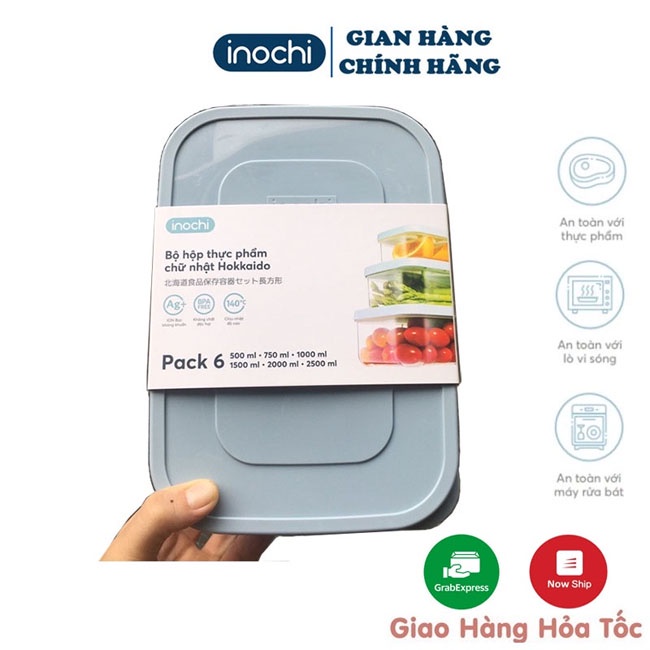Hộp nhựa đựng thực phẩm hộp trữ đông đồ ăn INOCHI chịu nhiệt an toàn