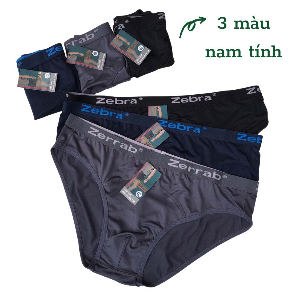 Quần Lót Nam Thun Lạnh Tam Giác Zerrab z007 Big Size 100kg 4XL / Quần Lót Cotton Thông Hơi Cao Cấp / Zerrab - Z007