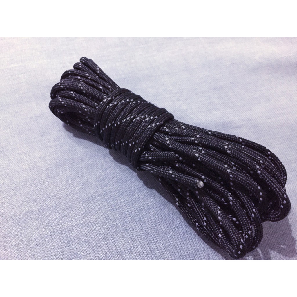 Dây dù paracord 9 lõi tròn phản quang 4mm 10 mét